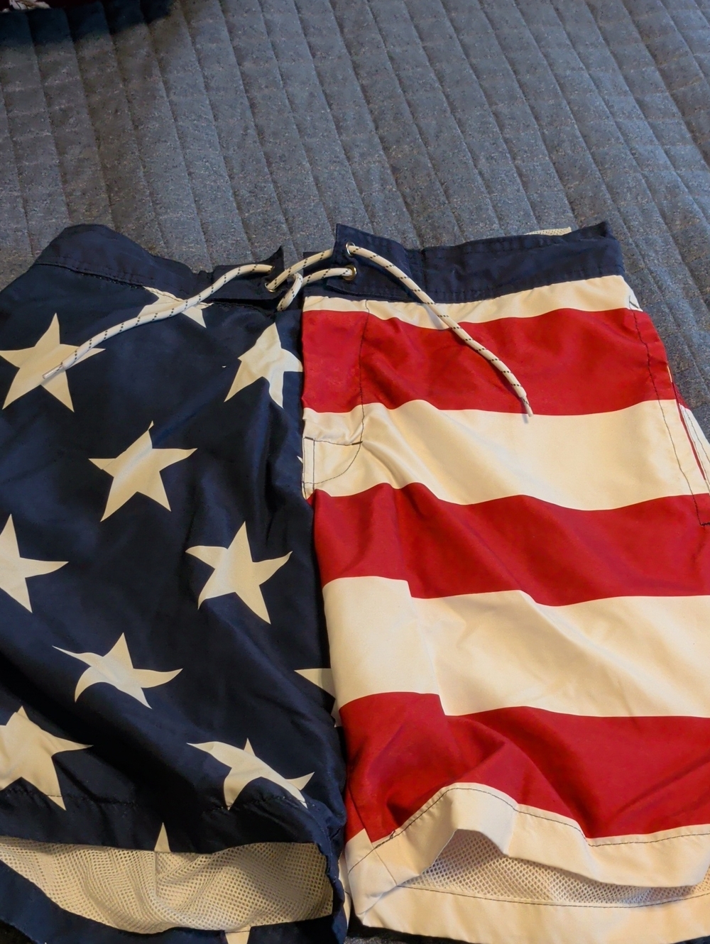 St. John's Bay Kids American Flag Swim Shorts - Red, White & Blue